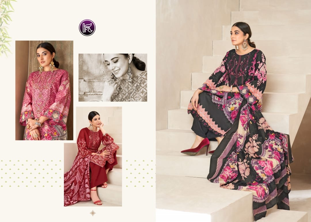 Kashish By Kala Embroidery Printed Lawn Cotton Dress Material Orders In India